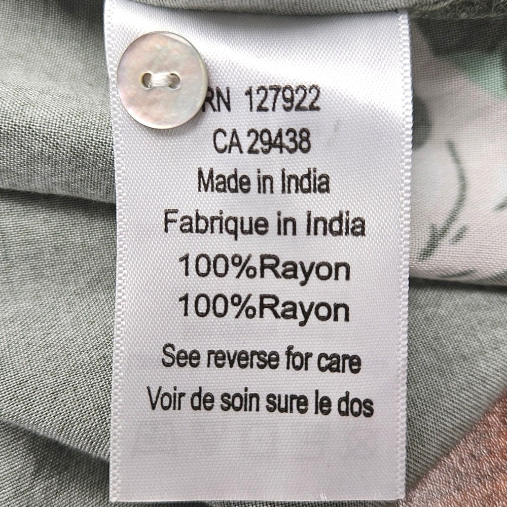 Mountain Khakis Kelly Tank Dress XL Sage Green Floral Rayon Sleeveless Relaxed - Picture 5 of 9